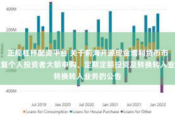 正规杠杆配资平台 关于前海开源现金增利货币市场基金恢复个人投资者大额申购、定期定额投资及转换转入业务的公告