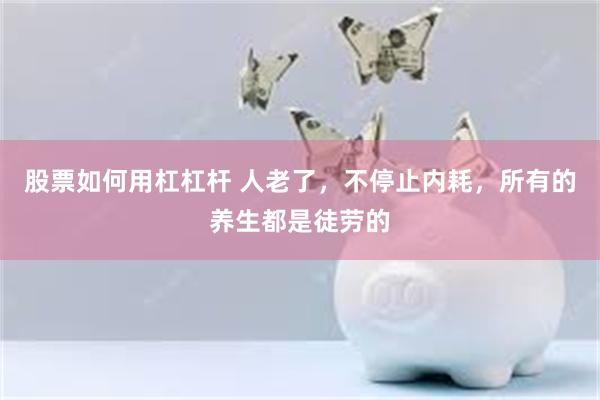 股票如何用杠杠杆 人老了，不停止内耗，所有的养生都是徒劳的